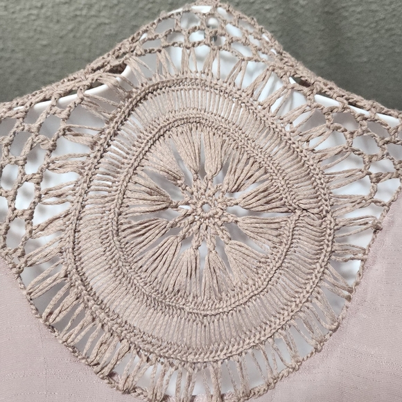 Do Everything In Love Lightweight Crochet Tassel Tan Cardigan - Picture 6 of 15